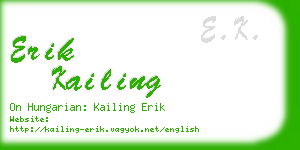 erik kailing business card